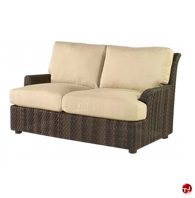 The Office Leader. GRID Outdoor Wicker Thick Cushion 2 Seat Loveseat Sofa
