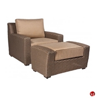Picture of GRID Outdoor Wicker Thick Cushion Lounge Chair with Ottoman
