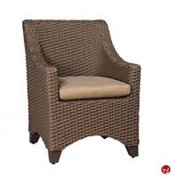 Picture of GRID Outdoor Wicker Dining Arm Chair with Seat Pad