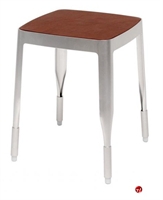 Picture of ICF 4A Aluminum Dining Cafe Backless Stool Chair