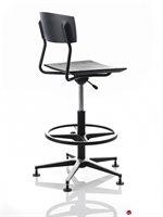 Picture of ICF Pure X Contemporary Armless Swivel Footring Stool Chair
