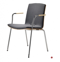 Picture of ICF DAY Contemporary Visitor Guest Arm Chair with Wood Outer Back