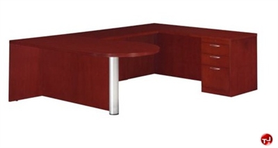 Picture of DMI Summit Veneer 72" U Shape P Top Office Desk Workstation