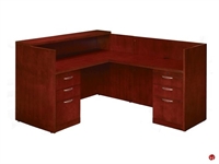 Picture of DMI Summit Veneer 66" L Shape Reception Desk Workstation