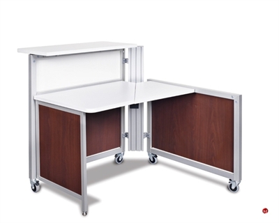 Picture of PEBLO Mobile Portable L Shape Reception Desk Cubicle Workstation