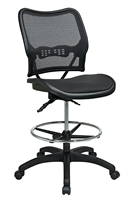 Picture of Office Star 13-77N30D Ergonomic Multifunction AirGrid Mesh Drafting Chair with Adjustable Footring