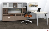 Picture of STROY Contemporary L Shape Office Table Workstation with Glass Door Storage