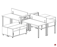 Picture of STROY Contemporary 4 Person Bench Seating Office Desk Workstation