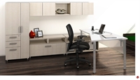 Picture of STROY Contemporary L Shape Office Desk Workstation with Wall Mount Storage