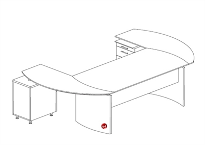 Picture of STROY Contemporary Curve Desk Office Workstation