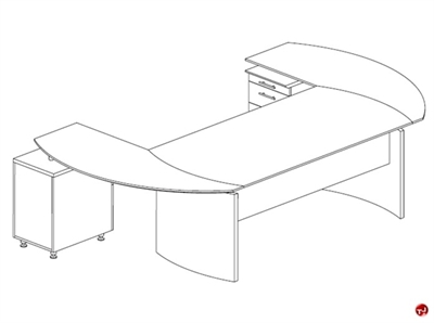 Picture of STROY Contemporary Curve Desk Office Workstation