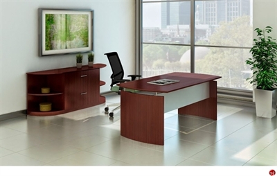 Picture of STROY Contemporary Executive Desk with Storage Credenza