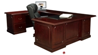 Picture of Marino Traditional Veneer U Shape Office Desk Workstation