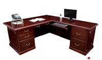 Picture of Marino Traditional Veneer L Shape Office Desk Workstation