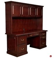 Picture of Marino Traditional Veneer Kneespace Credenza with Overhead Storage