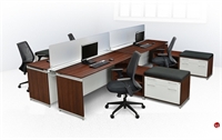 Picture of Marino 4 Person L Shape Office Desk Workstation