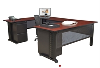 Picture of Marino 72" U Shape Steel Training Desk Table with Filing Pedestals