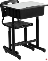Picture of Brato Height Adjustable School Desk with Bookbox and Adjustable Classroom Chair