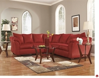 Picture of Brato Red Plush L Shape Sectional Lounge Sofa
