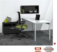 Picture of STROY 24" x 60" Contemporary Office Desk with Wall Mount andLateral File Storage