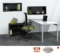 Picture of STROY 24" x 60" Contemporary Office Desk with Wall Mount and Open Storage