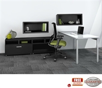 Picture of STROY 24" x 60" Contemporary Office Desk with Wall Mount and Lateral File Storage