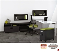 Picture of STROY 24" x 60" Contemporary Office Desk with Wall Mount, Lateral File and Mobile Storage