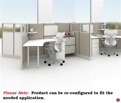 Picture of PEBLO Cluster of 4 Person Cubicle Desk Workstation