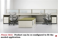 Picture of PEBLO 2 Person Shared Cubicle Desk Workstation with Storage
