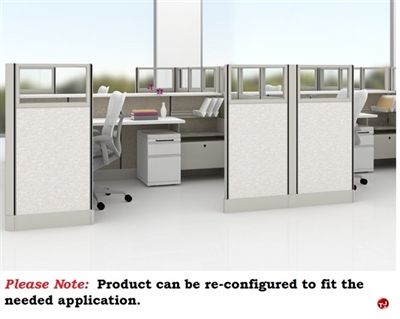 Picture of PEBLO Cluster of 4 Person L Shape Cubicle Desk Workstation