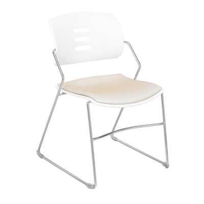 Picture of Sled Base Poly Armless Stack Chair and Seat Pad, Pack of 4