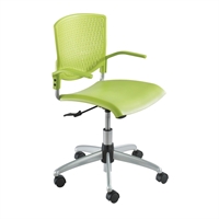 Picture of Poly Back Swivel Task Arm Chair