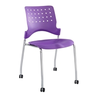 Picture of Guest Side Armless Mobile Poly Stack Chair, Pack of 2