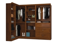 Picture of Multi Sectional Bedroom Storage Closet with Rod and Drawers