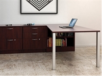 Picture of PEBLO 72" Contemporary L Shape Office Desk Workstation with Lateral Filing