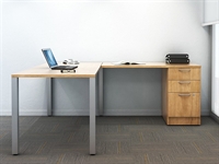 Picture of PEBLO Contemporary 72" L Shape Office Desk with Filing Storage